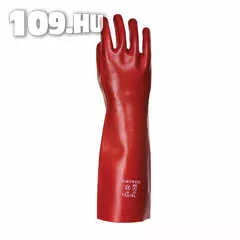 PVC hosszú szárú kesztyű 45 cm piros A445